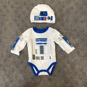 R2D2 baby onesie costume 6-9m